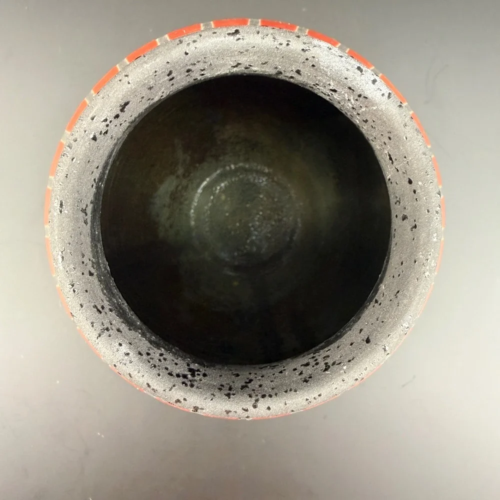 Sergio Naduville Native American Studio Pottery Raku Vase Signed